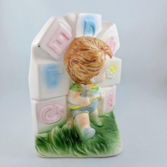 Planter Vintage Relpo Baby Blocks Children Japan #6575 Nursery Flowers Vase - Picture 7 of 11